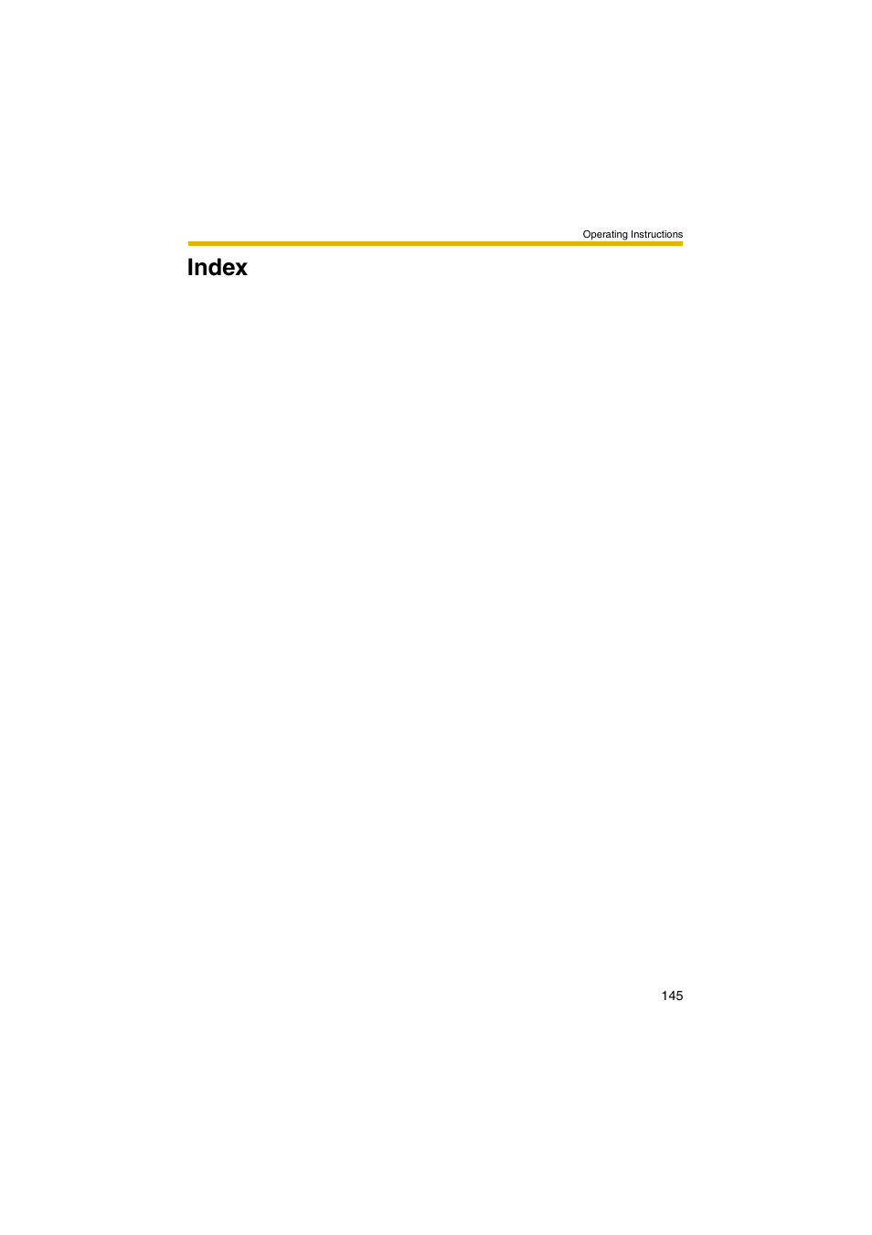 Index | Panasonic KX-HCM280A User Manual | Page 145 / 148