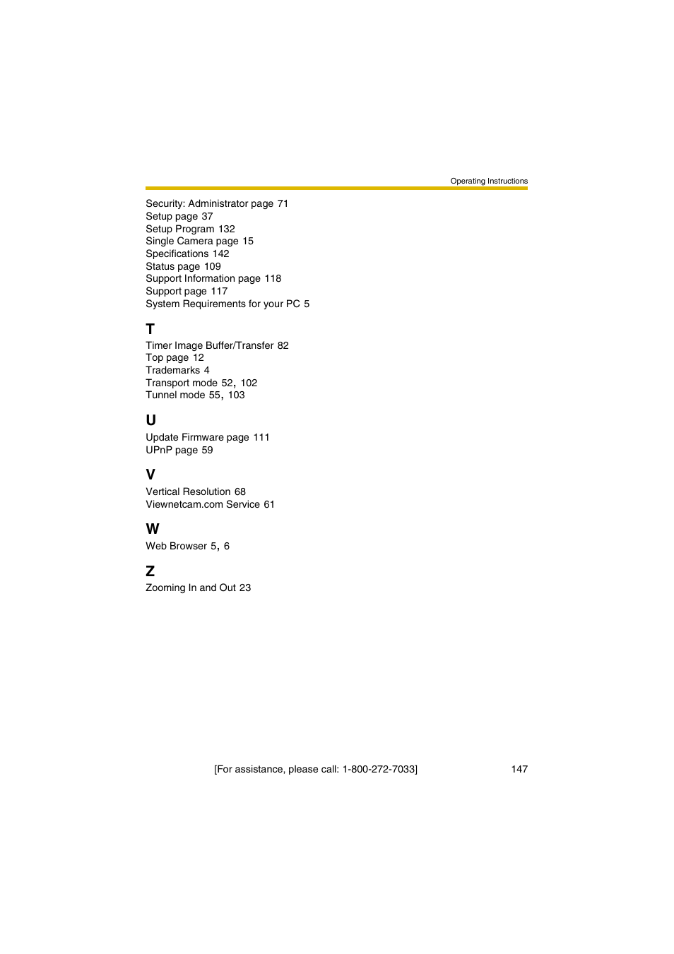 Panasonic KX-HCM280A User Manual | Page 147 / 148