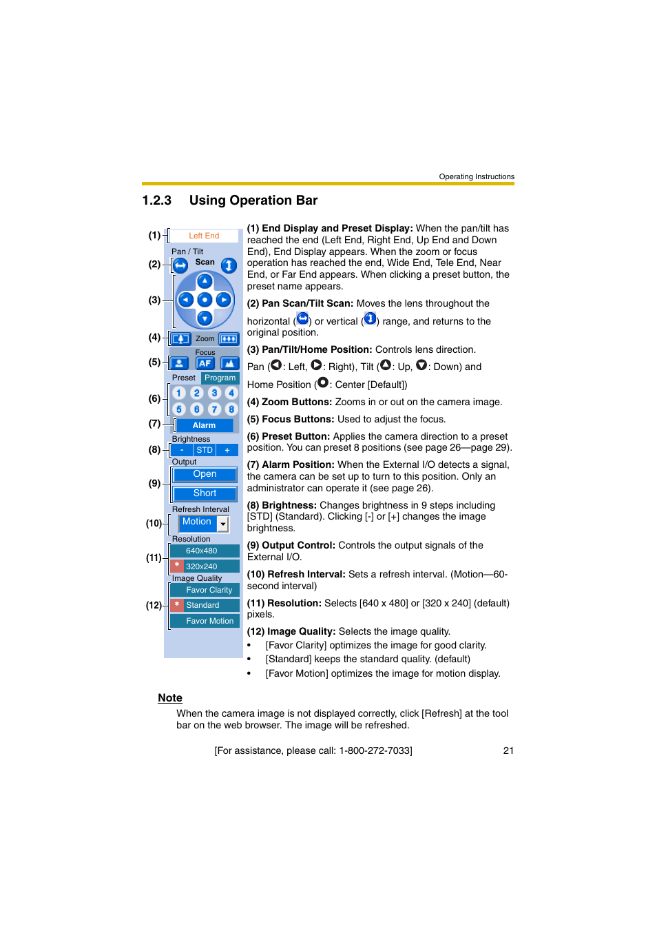 3 using operation bar, E 21), E 21 | Panasonic KX-HCM280A User Manual | Page 21 / 148