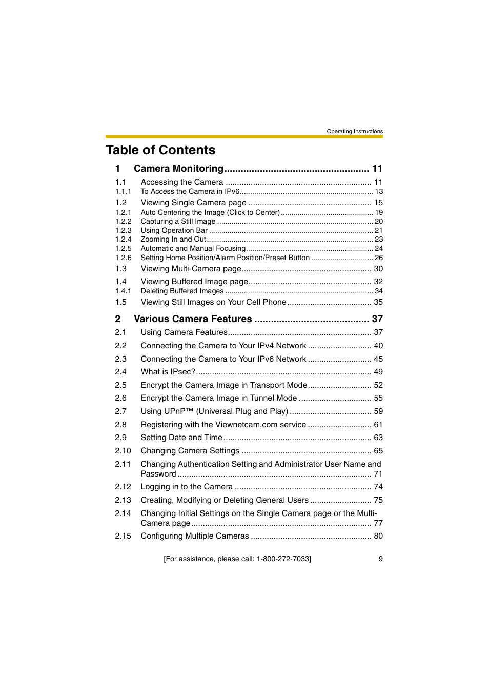 Panasonic KX-HCM280A User Manual | Page 9 / 148
