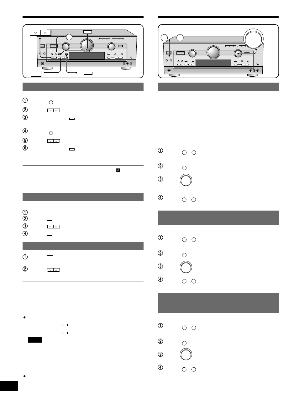 Presetting other settings, Dr comp, Dimmer | A/d att, 1press, 2press, Improving reception, Dynamic range compression | Panasonic SA-HE100  EN User Manual | Page 14 / 20