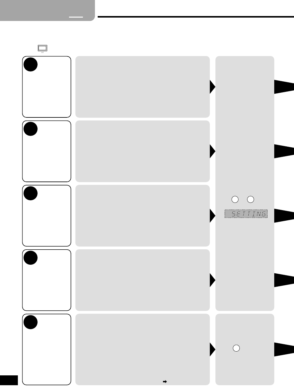 Step, Settings | Panasonic SA-HE100  EN User Manual | Page 8 / 20