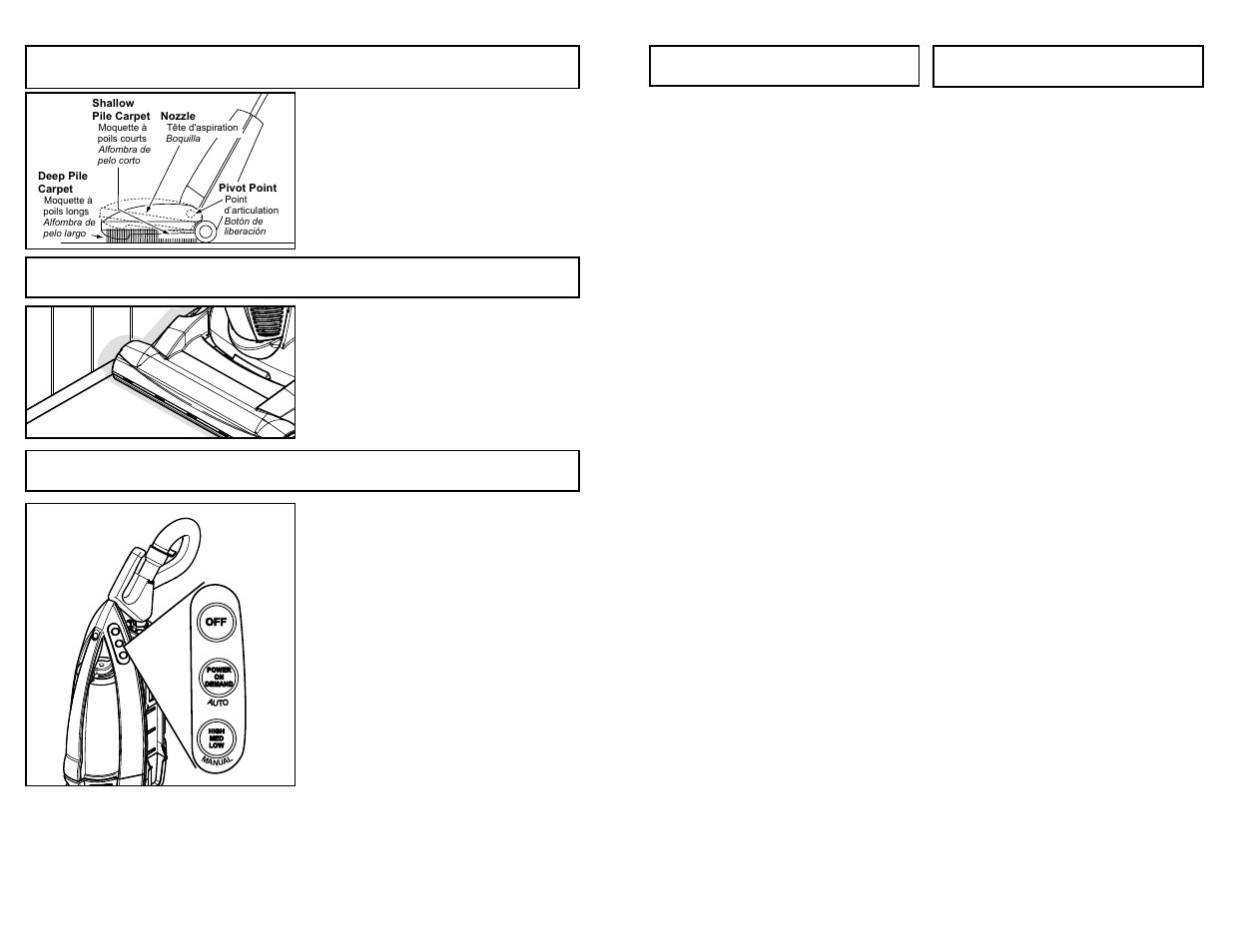 Automatic self adjusting nozzle, Edge cleaning, Poweron demand (pod) | Power on demand (pod) | Panasonic MC-V7720 User Manual | Page 16 / 60