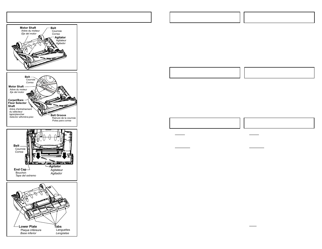 Replacing belt | Panasonic MC-V7720 User Manual | Page 44 / 60