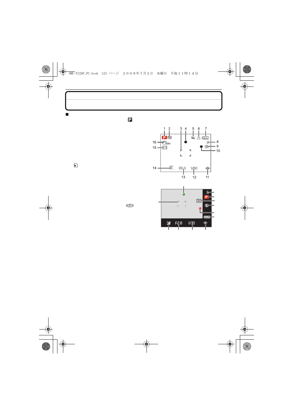 Others, Screen display | Panasonic DMC FZ 28 User Manual | Page 123 / 160