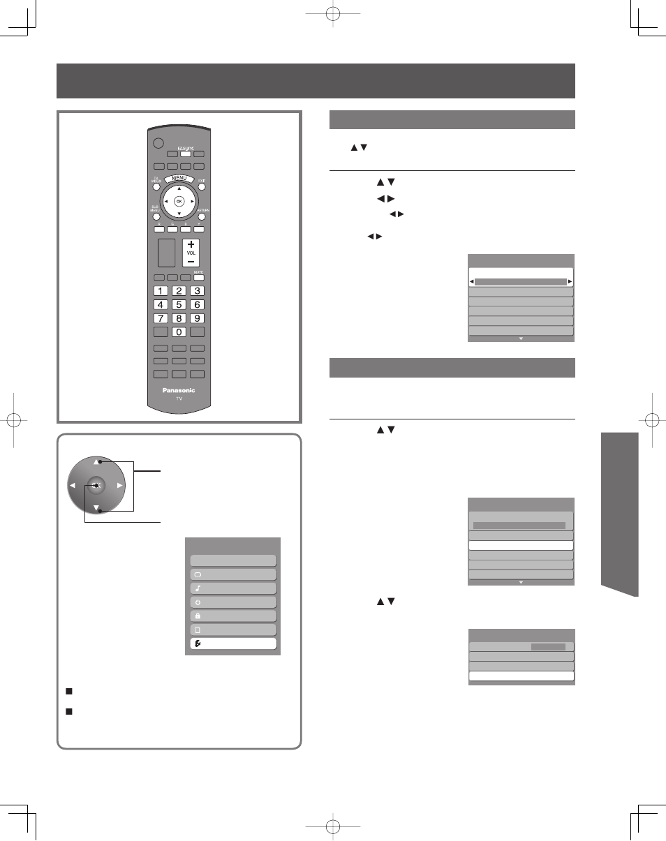 Setup features, Advanced op er a tion, Surf mode | Signal meter | Panasonic PT-50LCZ70 User Manual | Page 49 / 68