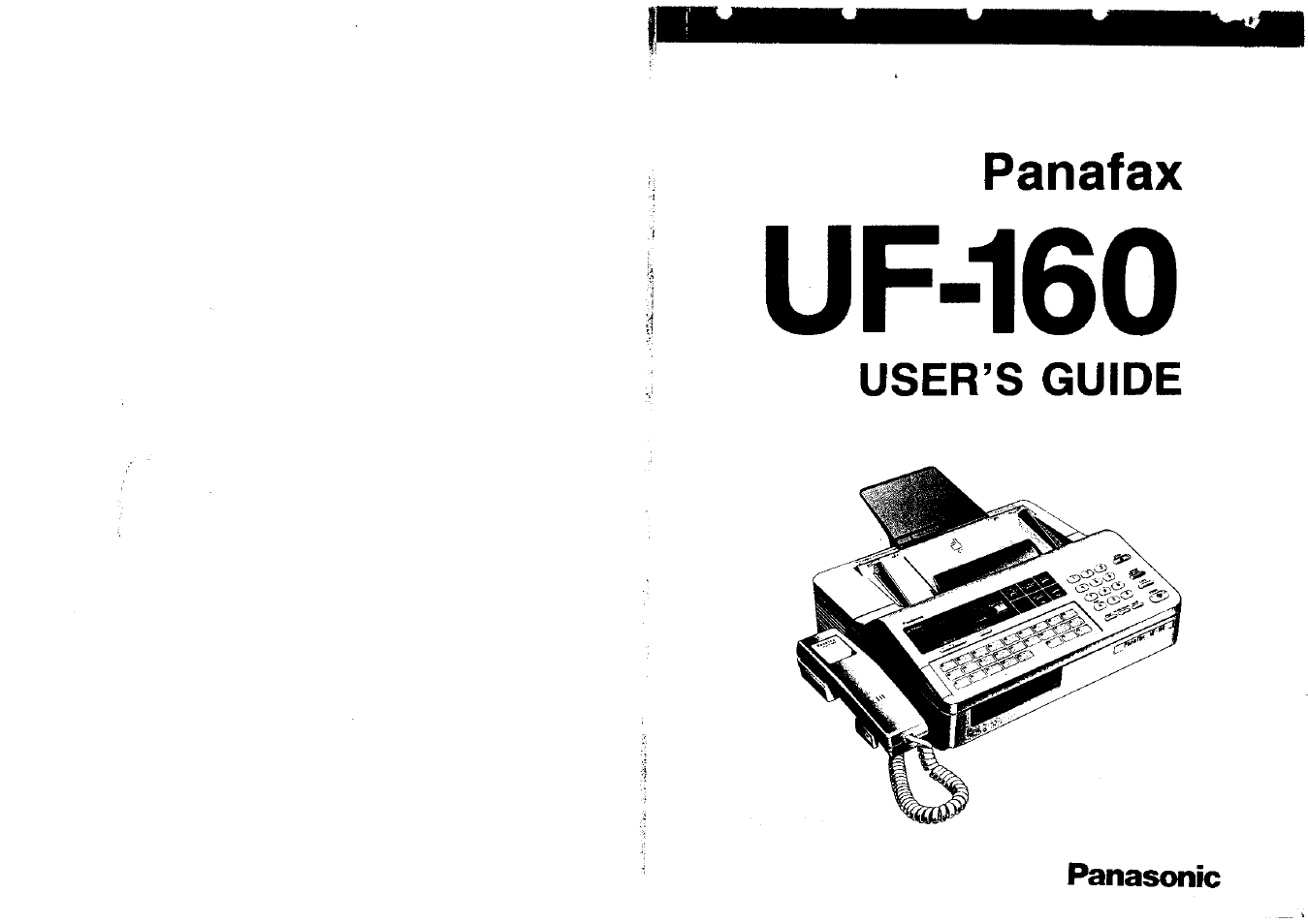 Panasonic Panafax UF-160 User Manual | 69 pages