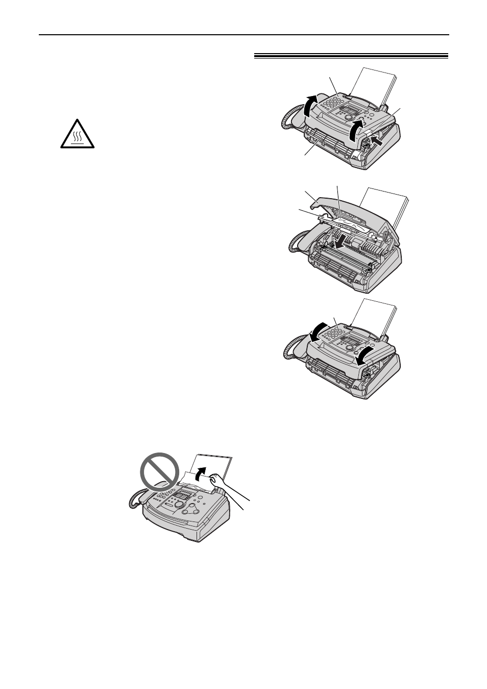 Jams, Document jams - sending | Panasonic KX-FL501E User Manual | Page 74 / 86