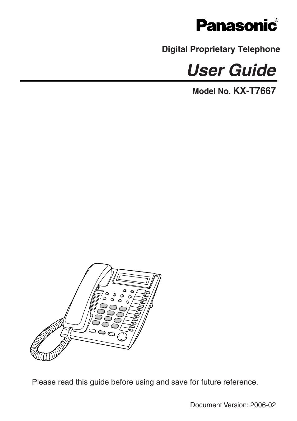 Panasonic KX-T7667 User Manual | 10 pages