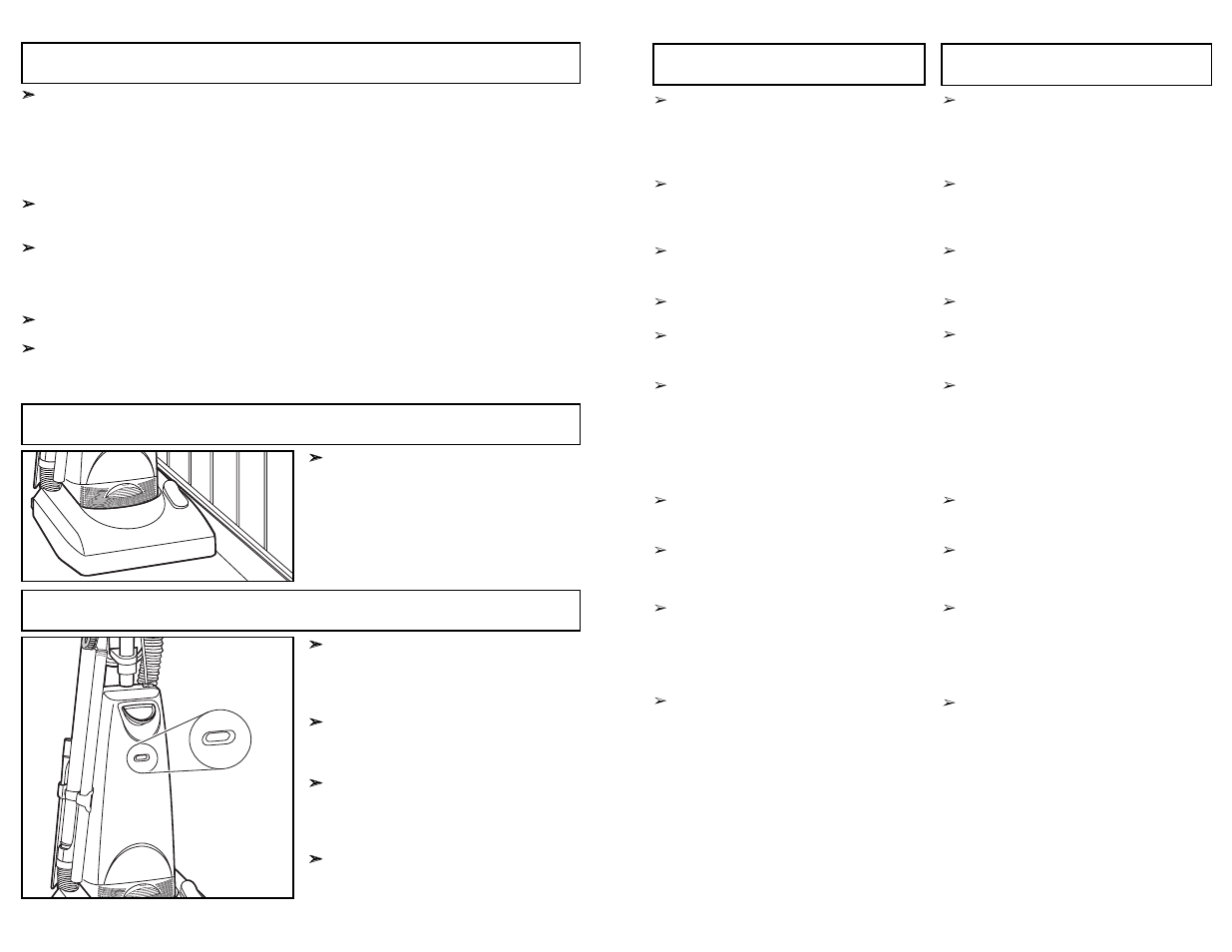Hose / bag check, Bag / hose check indicator thermal protector, Edge cleaning | Panasonic MC-UG509 User Manual | Page 31 / 48