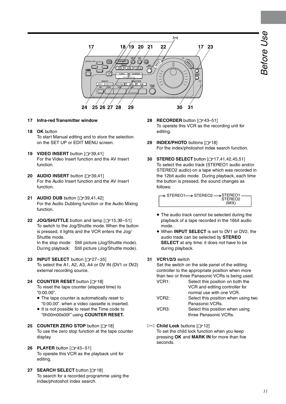 Before use | Panasonic NV-DV2000EC User Manual | Page 11 / 68