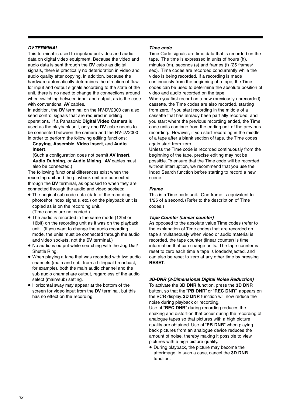 Panasonic NV-DV2000EC User Manual | Page 58 / 68