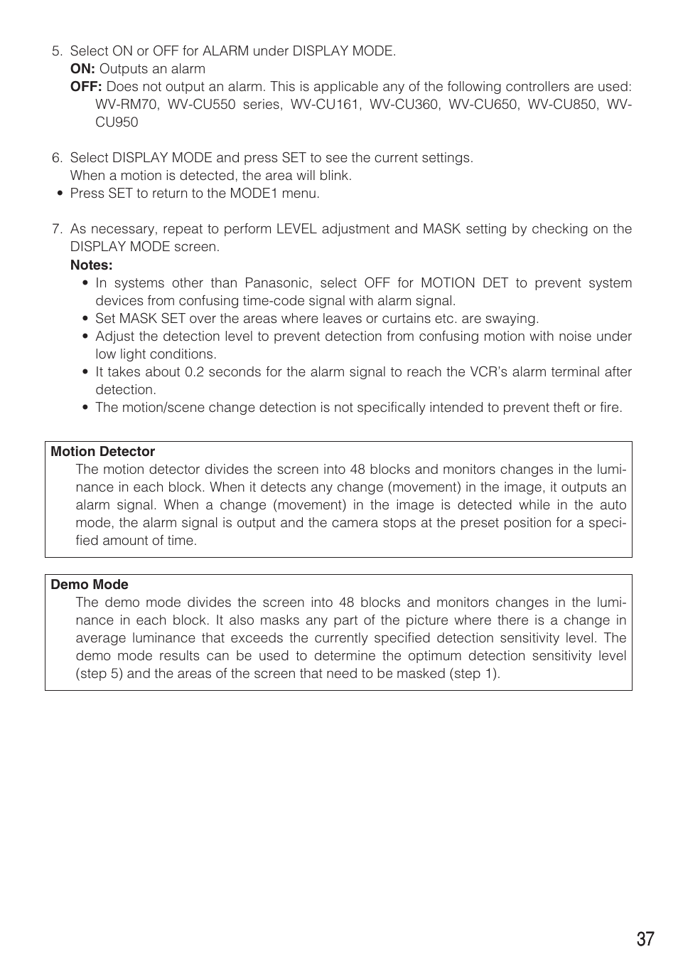 Panasonic WV-CW484F User Manual | Page 37 / 50