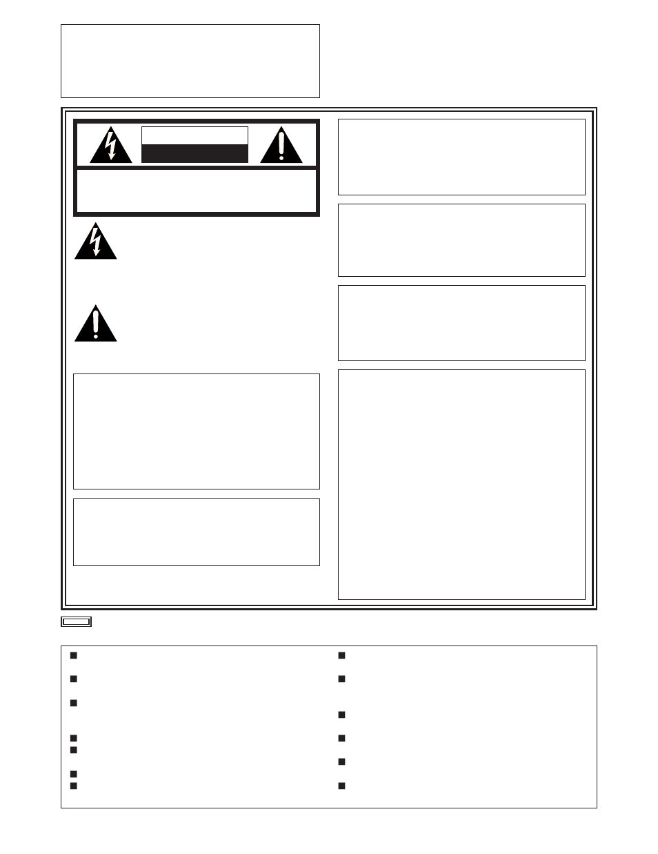 Warning, Caution | Panasonic AJ-D250P User Manual | Page 2 / 80