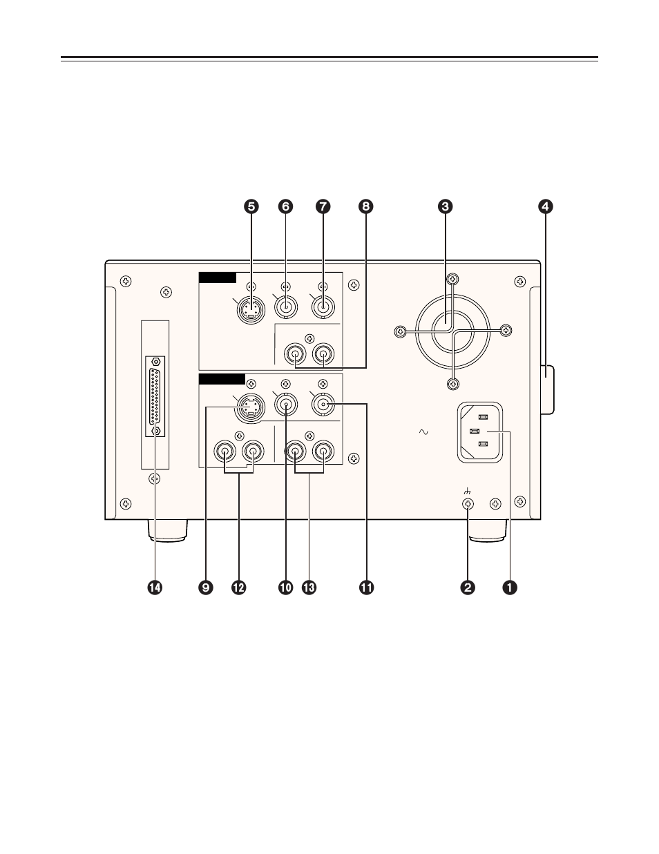 Parts and their functions, Connector panel | Panasonic AJ-D250P User Manual | Page 8 / 80