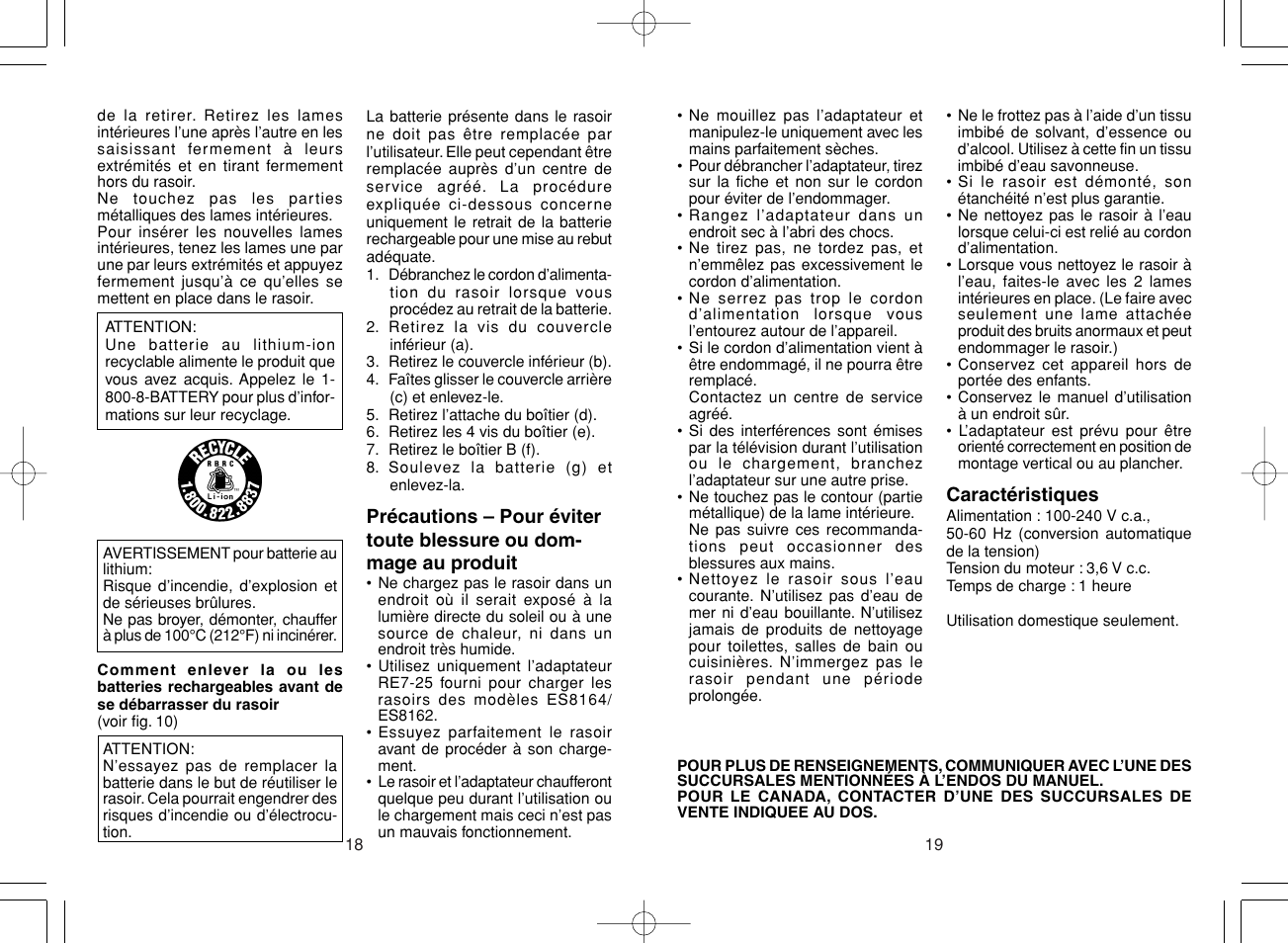 Panasonic ES8164 User Manual | Page 10 / 14