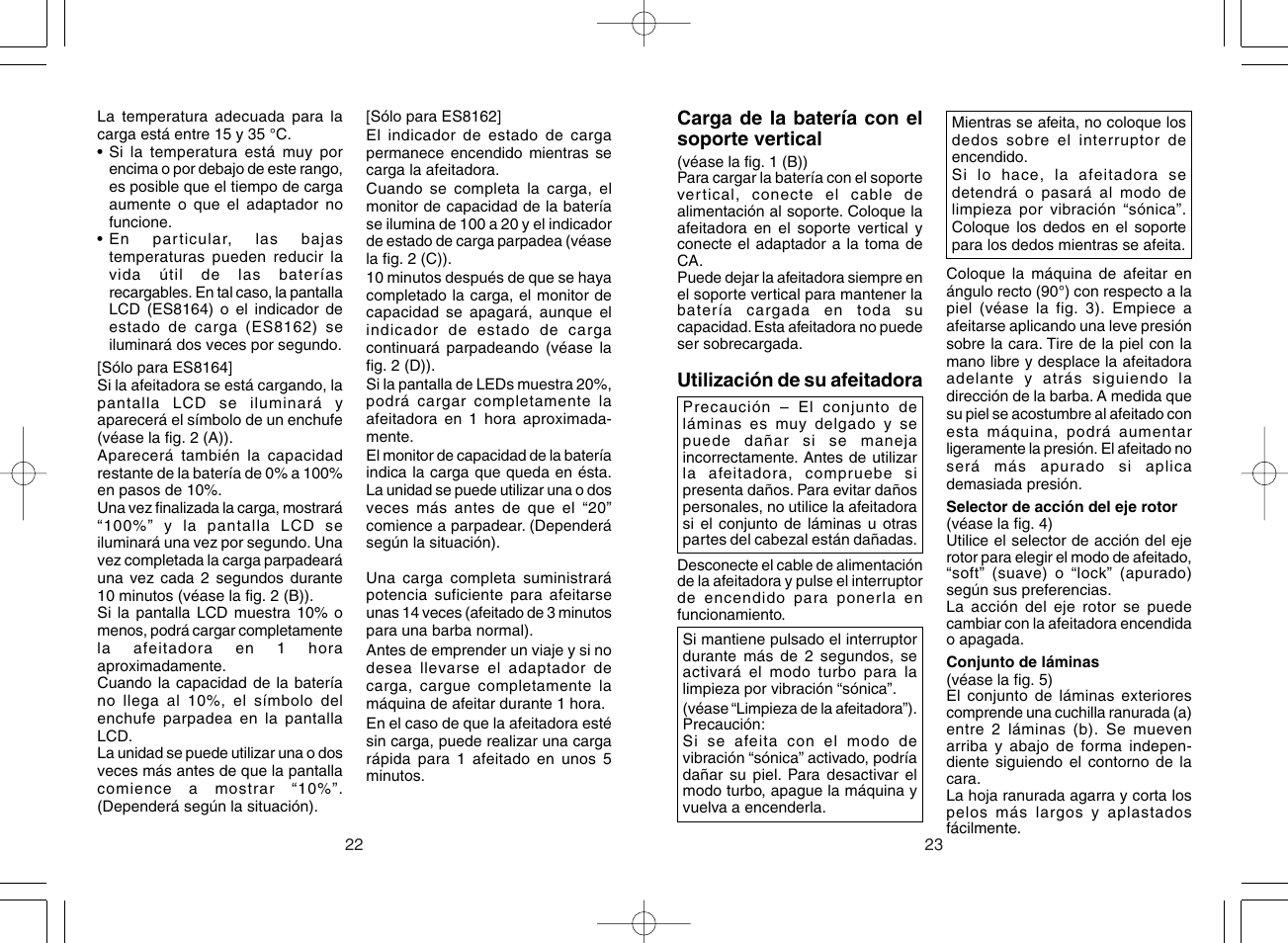 Panasonic ES8164 User Manual | Page 12 / 14