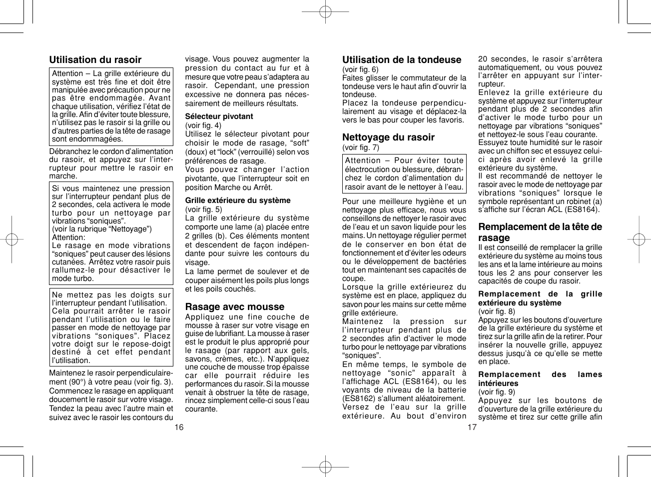 Panasonic ES8164 User Manual | Page 9 / 14