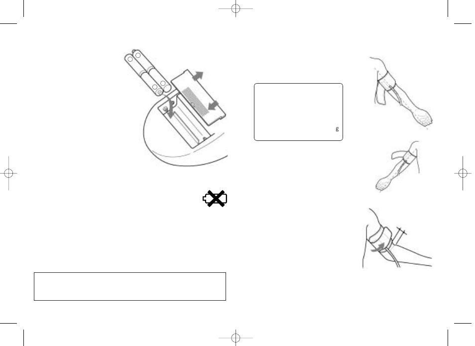 Inserting/replacing batteries, Fitting the blood pressure monitor | Panasonic EW3111 User Manual | Page 6 / 10