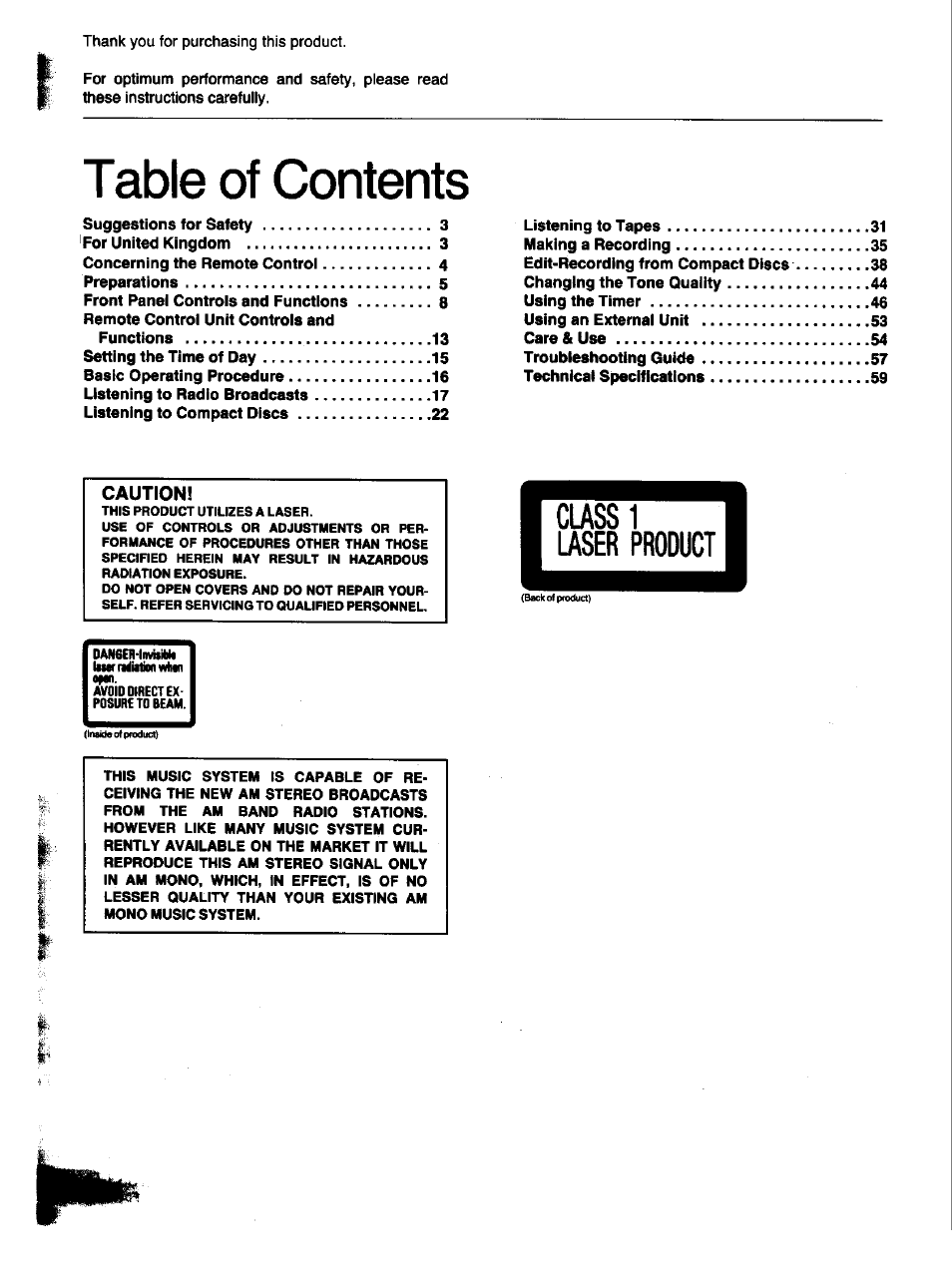 Panasonic SC-CH33 User Manual | Page 2 / 60