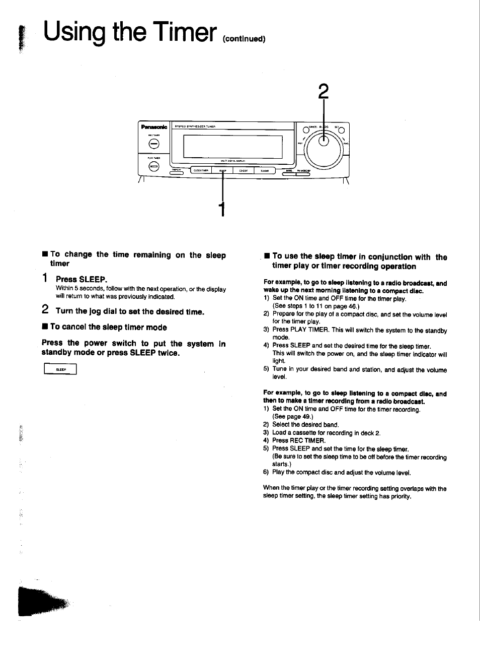 Using the timer | Panasonic SC-CH33 User Manual | Page 52 / 60
