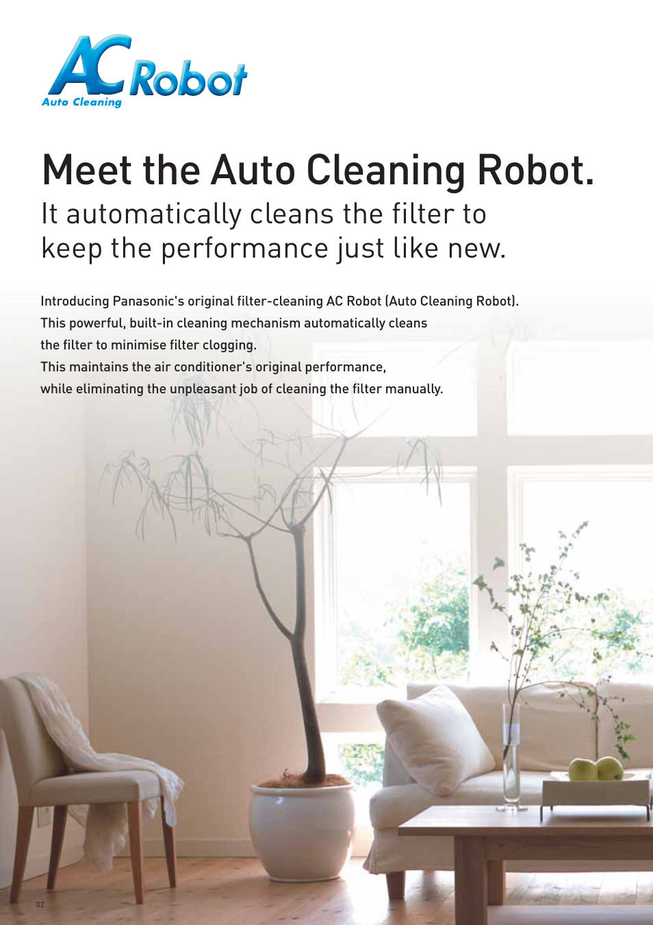 Meet the auto cleaning robot | Panasonic AC Robot 2006/2007 User Manual | Page 2 / 20