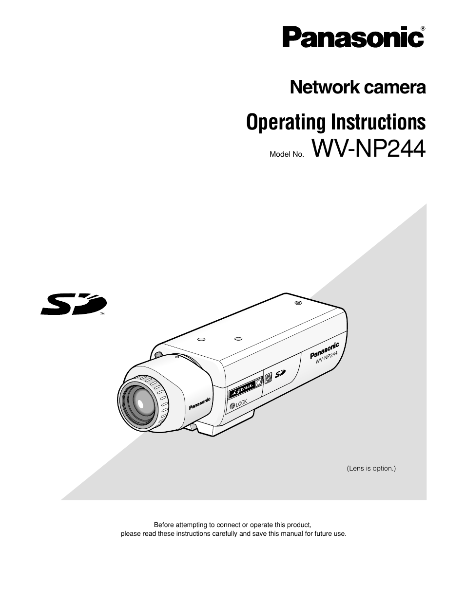 Panasonic WV-NP244 User Manual | 54 pages