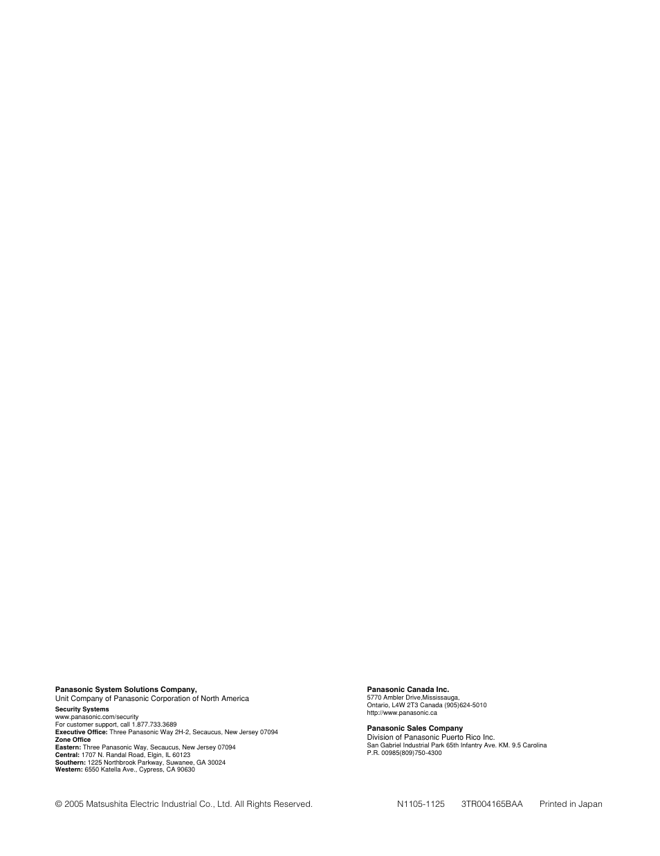 Panasonic WV-NP244 User Manual | Page 54 / 54