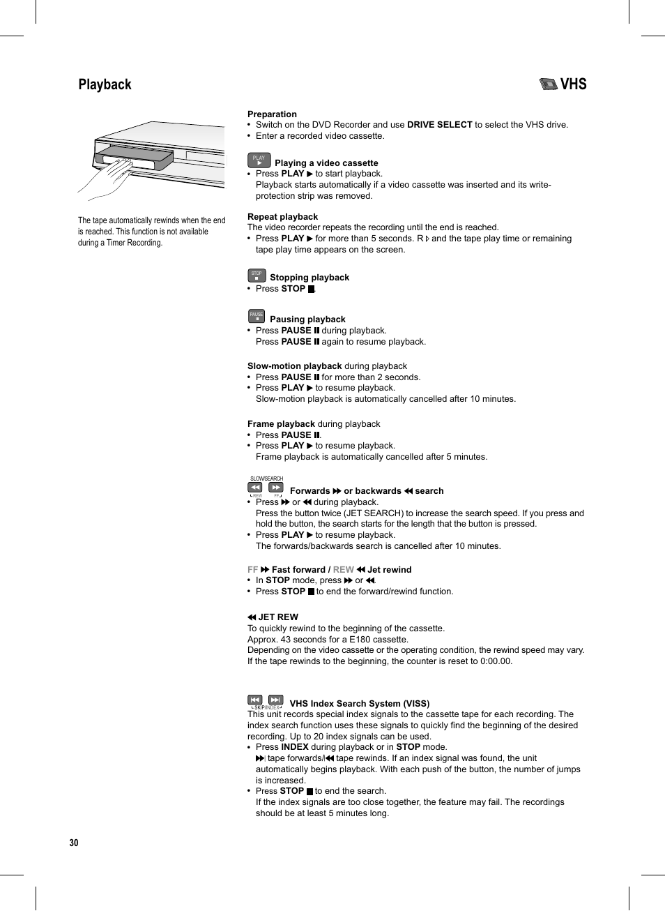 Seite30, Playback | Panasonic DMR-EX95V User Manual | Page 30 / 84