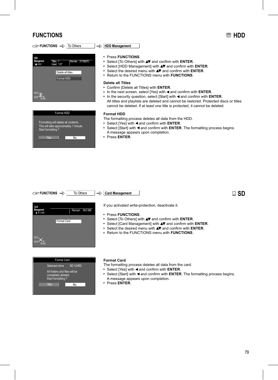 Seite73, Functions | Panasonic DMR-EX95V User Manual | Page 73 / 84