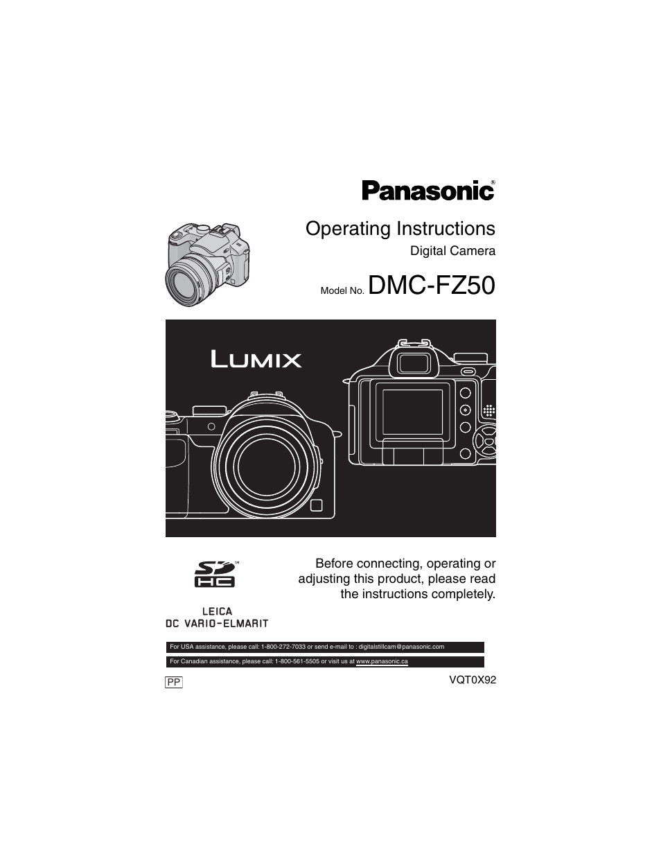 Panasonic DMC-FZ50 User Manual | 144 pages