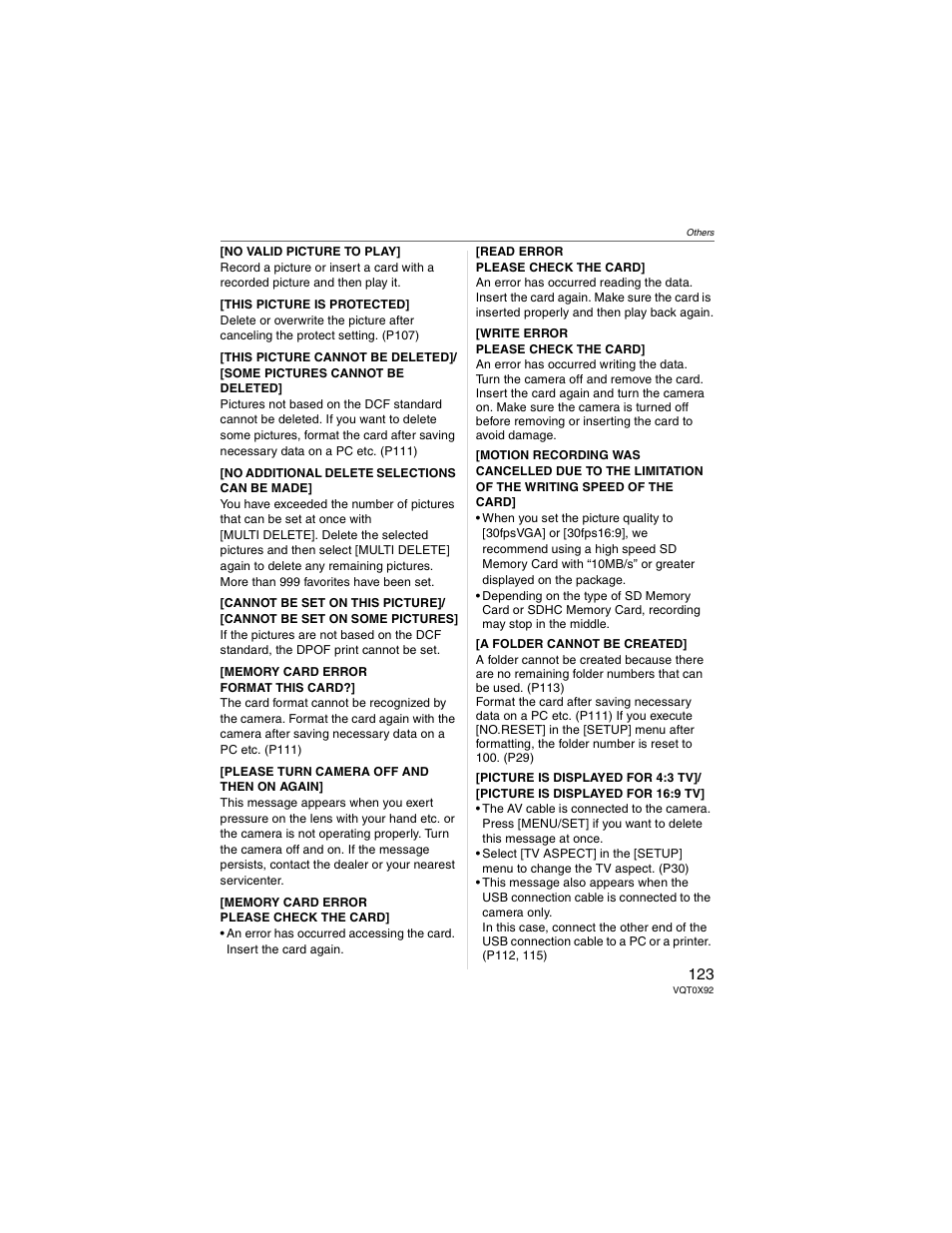 Panasonic DMC-FZ50 User Manual | Page 123 / 144