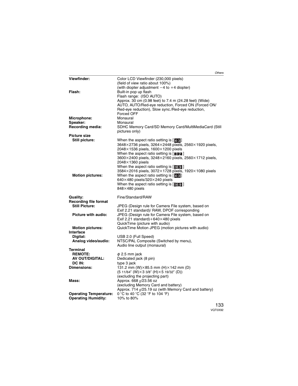 Panasonic DMC-FZ50 User Manual | Page 133 / 144