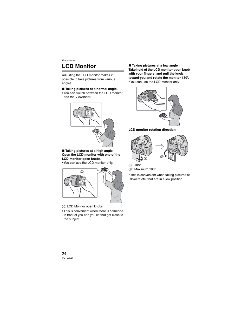 Lcd monitor | Panasonic DMC-FZ50 User Manual | Page 24 / 144