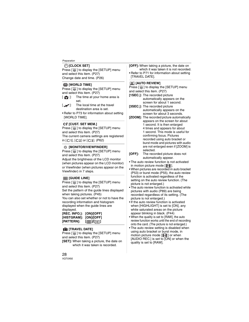 Panasonic DMC-FZ50 User Manual | Page 28 / 144