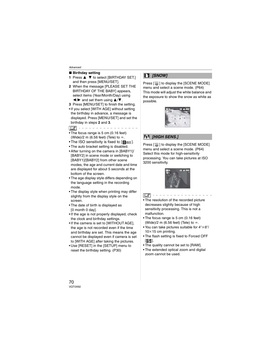 Panasonic DMC-FZ50 User Manual | Page 70 / 144