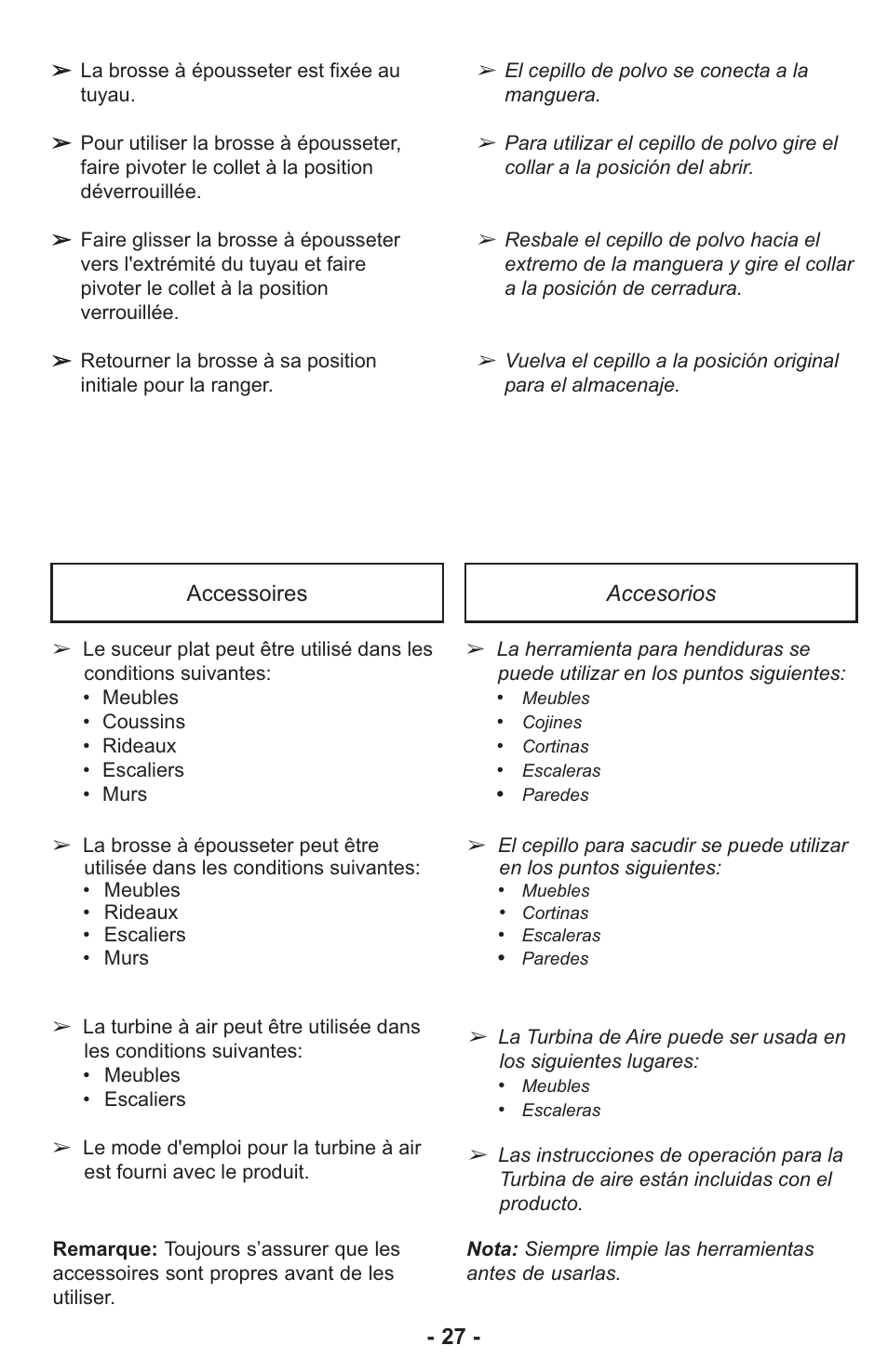 Panasonic ASPIRATEUR MC-UL810 User Manual | Page 27 / 60