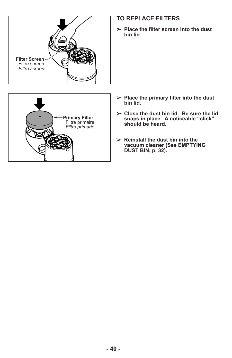 Panasonic ASPIRATEUR MC-UL810 User Manual | Page 40 / 60