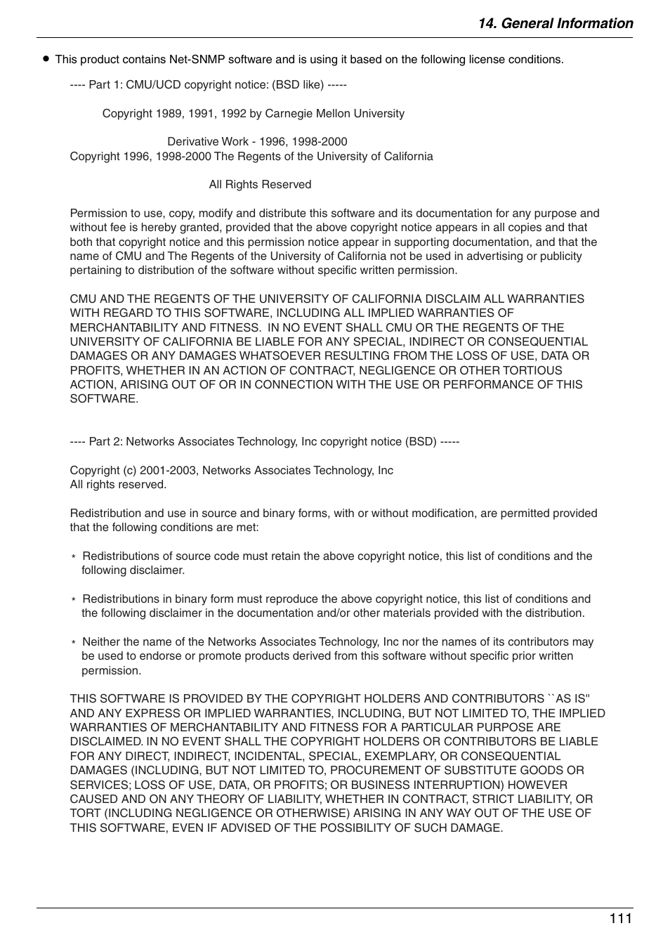 General information 111 | Panasonic KX-MC6040 User Manual | Page 111 / 124