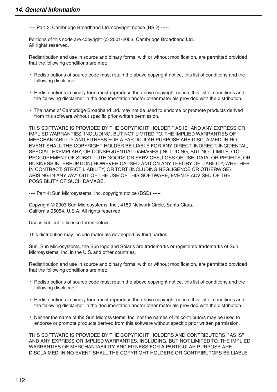 General information 112 | Panasonic KX-MC6040 User Manual | Page 112 / 124