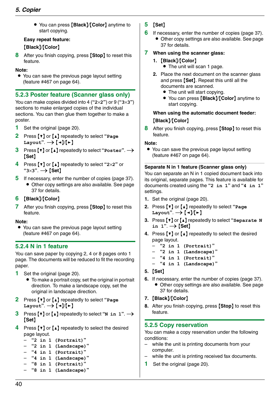 Panasonic KX-MC6040 User Manual | Page 40 / 124