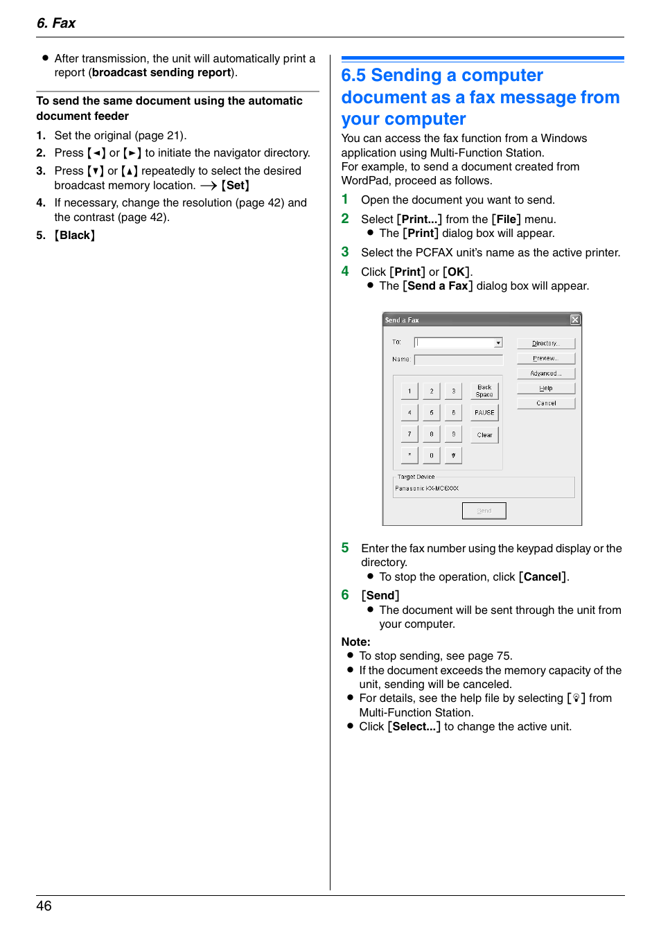 Panasonic KX-MC6040 User Manual | Page 46 / 124