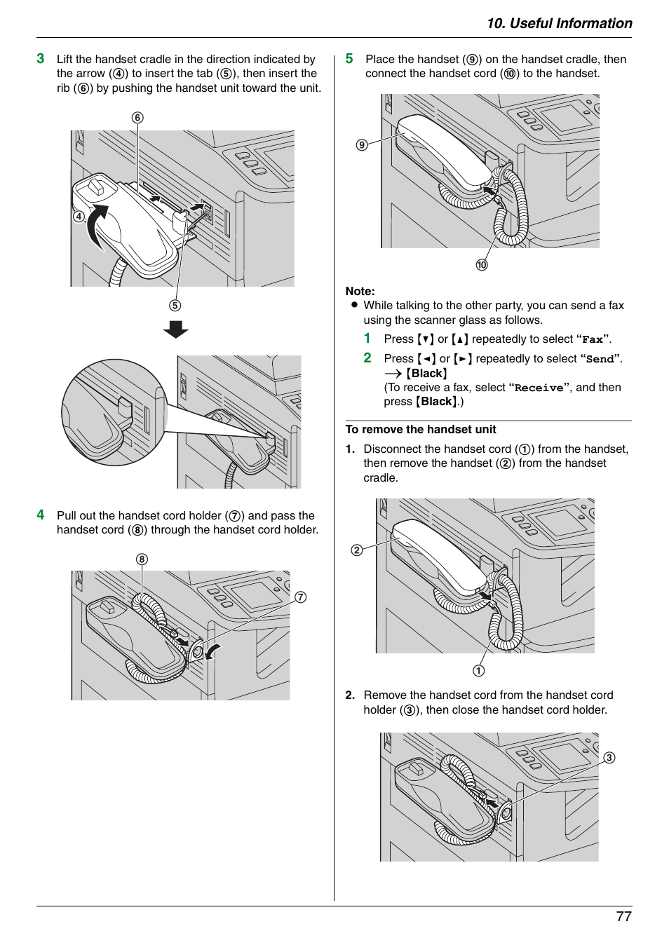 Panasonic KX-MC6040 User Manual | Page 77 / 124