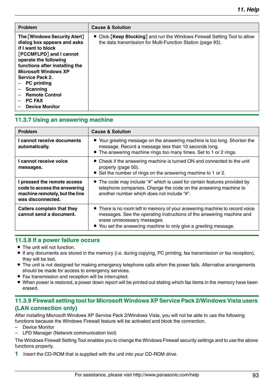 Help 93 | Panasonic KX-MC6040 User Manual | Page 93 / 124