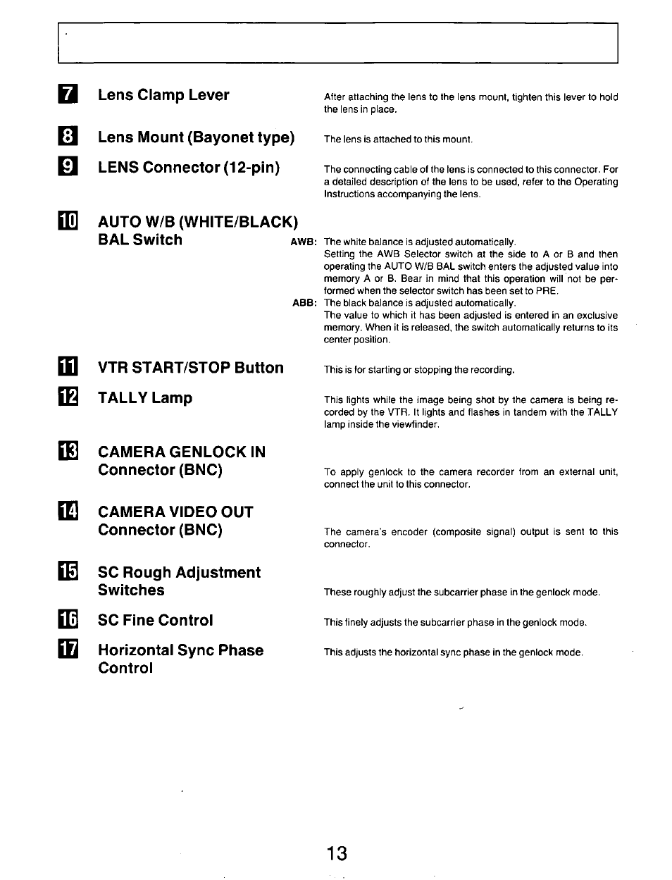 Ee ee | Panasonic AG-DP800HP User Manual | Page 13 / 80