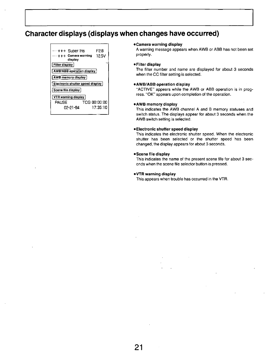 Panasonic AG-DP800HP User Manual | Page 21 / 80