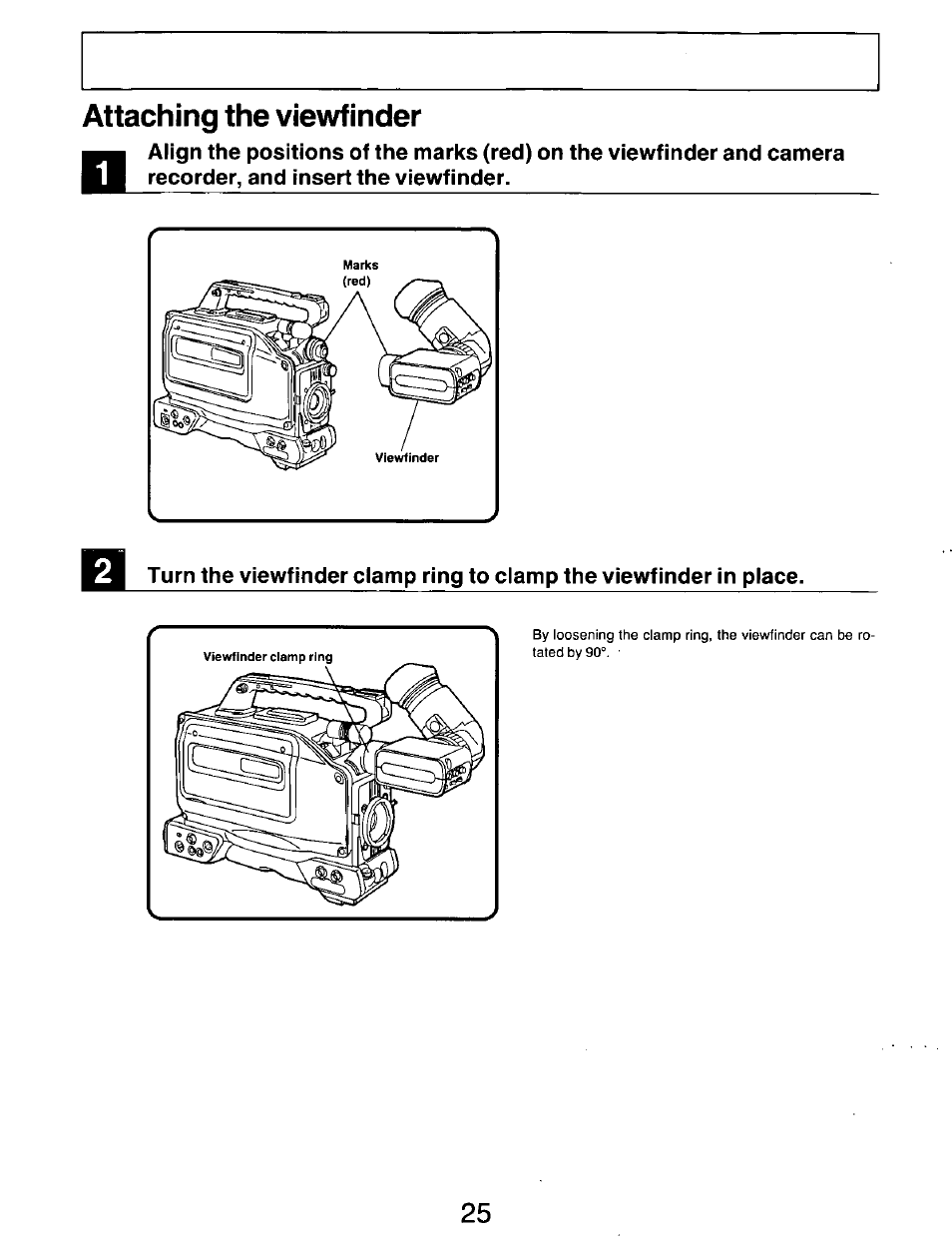 Attaching the viewfinder | Panasonic AG-DP800HP User Manual | Page 25 / 80