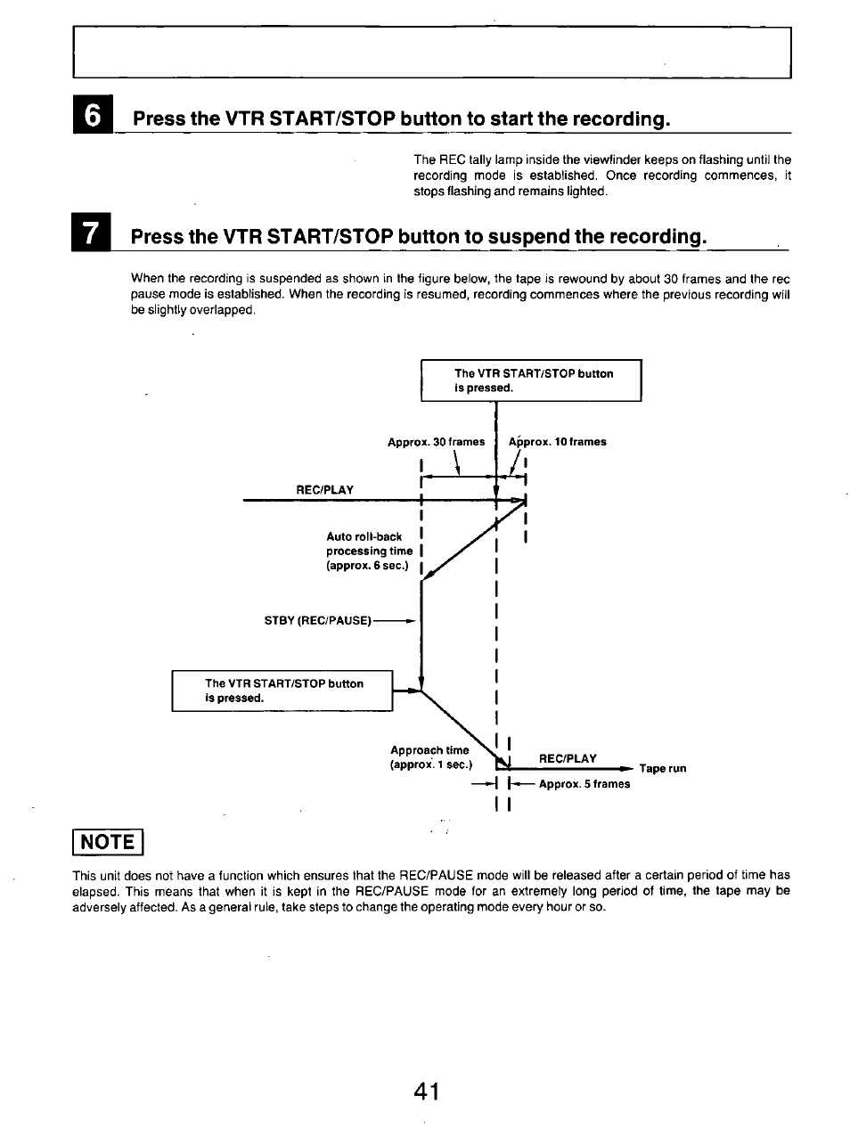 Note | Panasonic AG-DP800HP User Manual | Page 41 / 80