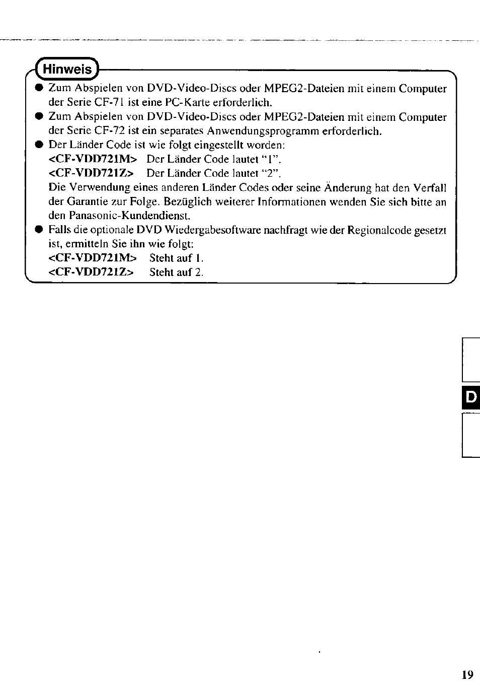 Hinweis) | Panasonic CF-VDD721 User Manual | Page 19 / 28