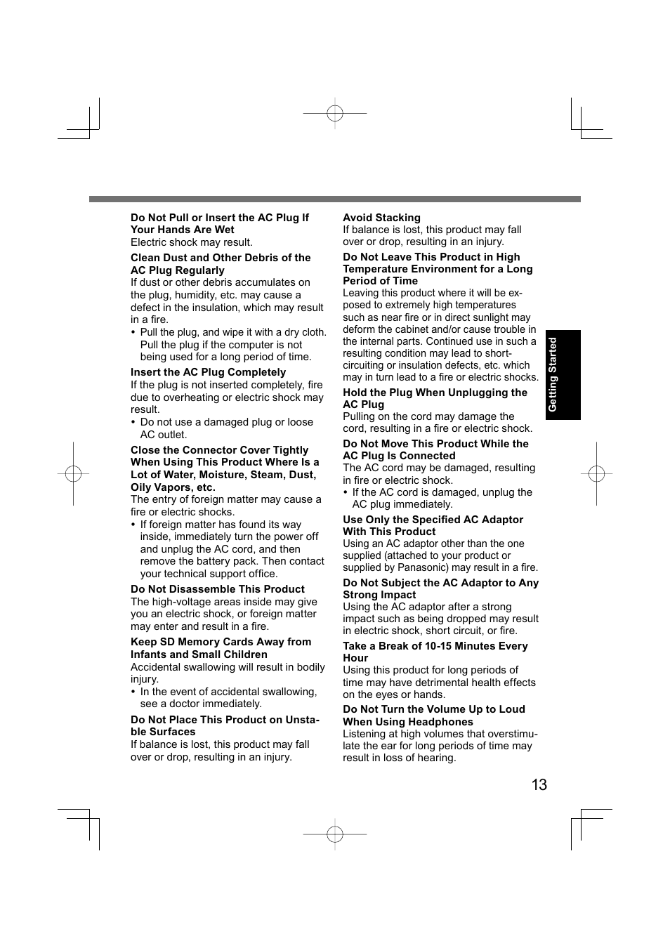Panasonic CF-U1 User Manual | Page 13 / 64